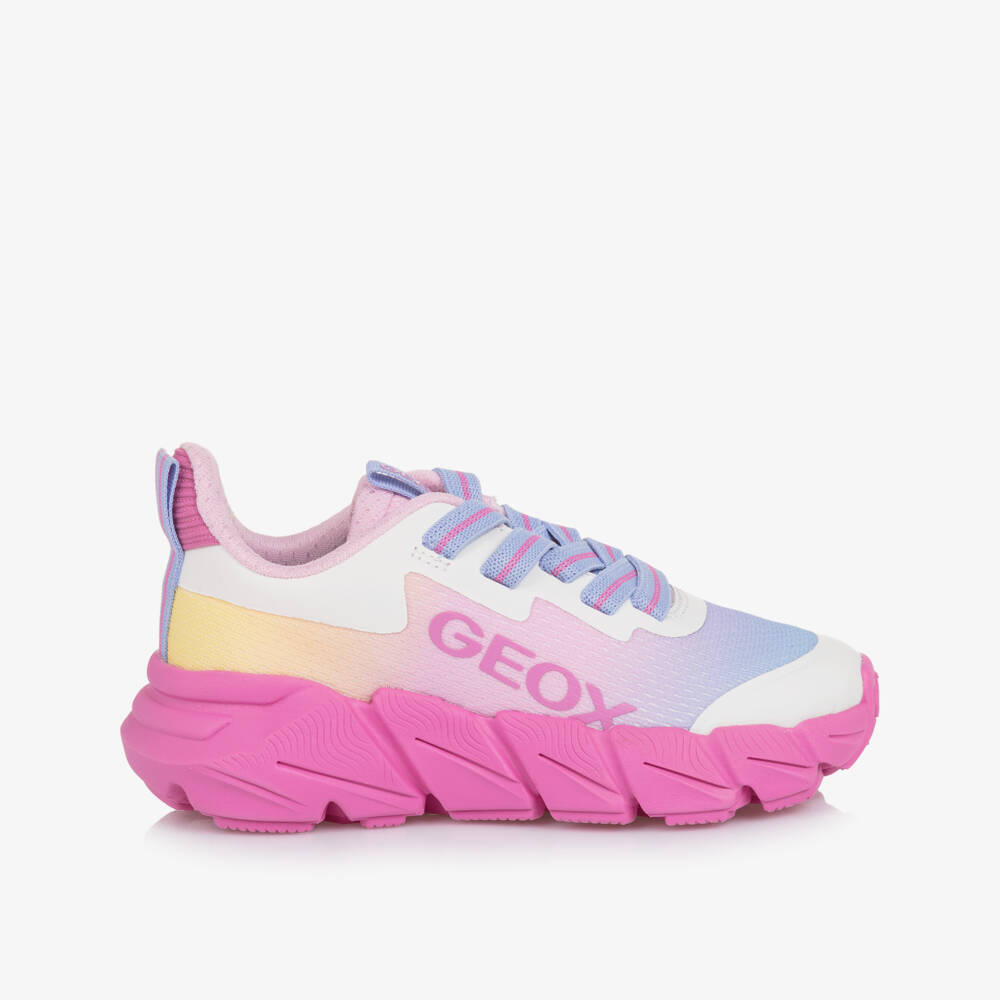 Geox-Girls Pink & Lilac Slip-On Trainers | Childrensalon Outlet
