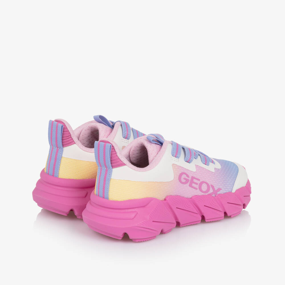Geox-Girls Pink & Lilac Slip-On Trainers | Childrensalon Outlet