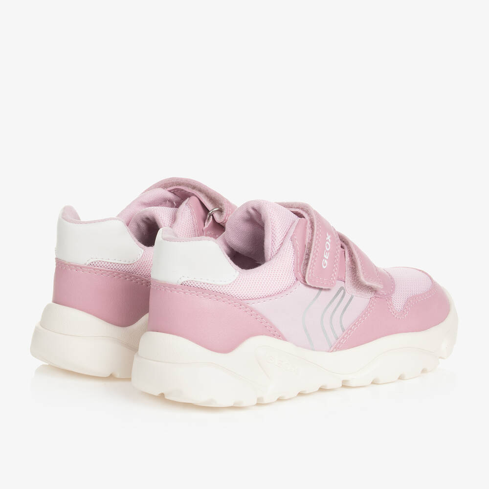 Geox Girls Pink Velcro Trainers Childrensalon Outlet