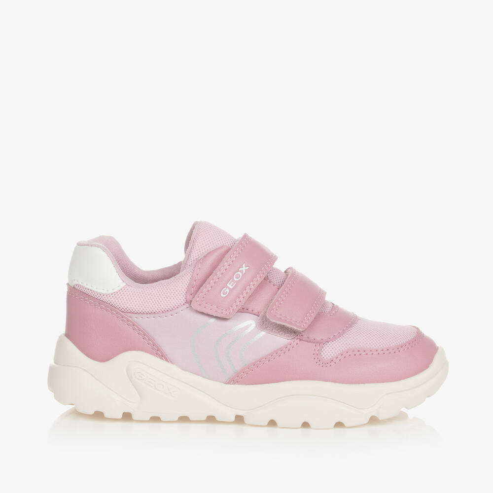 Geox Girls Pink Velcro Trainers