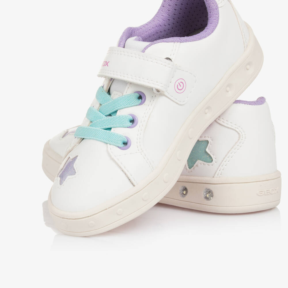 Geox-Girls Radiant White Star Sneakers | Childrensalon Outlet