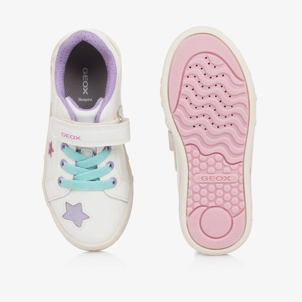 Geox-Girls Radiant White Star Sneakers | Childrensalon Outlet