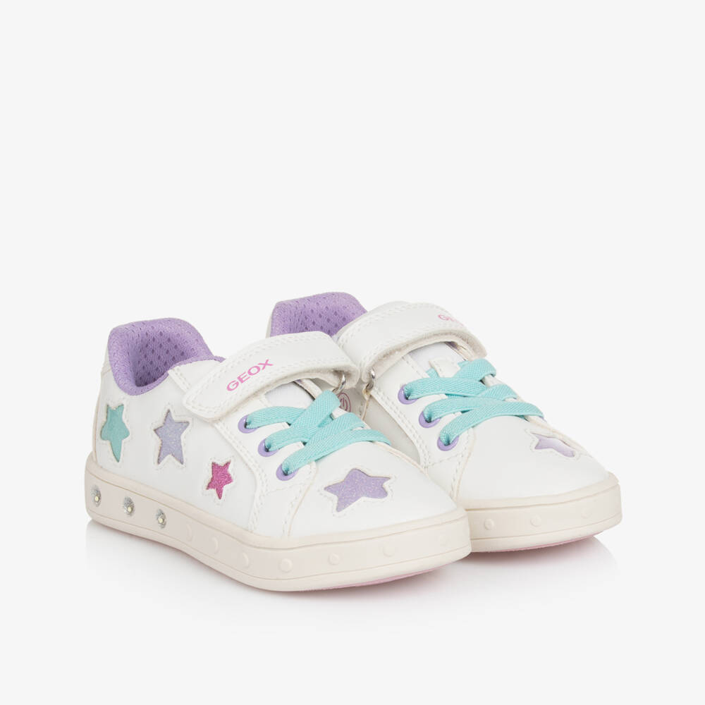 Geox-Girls Radiant White Star Sneakers | Childrensalon Outlet