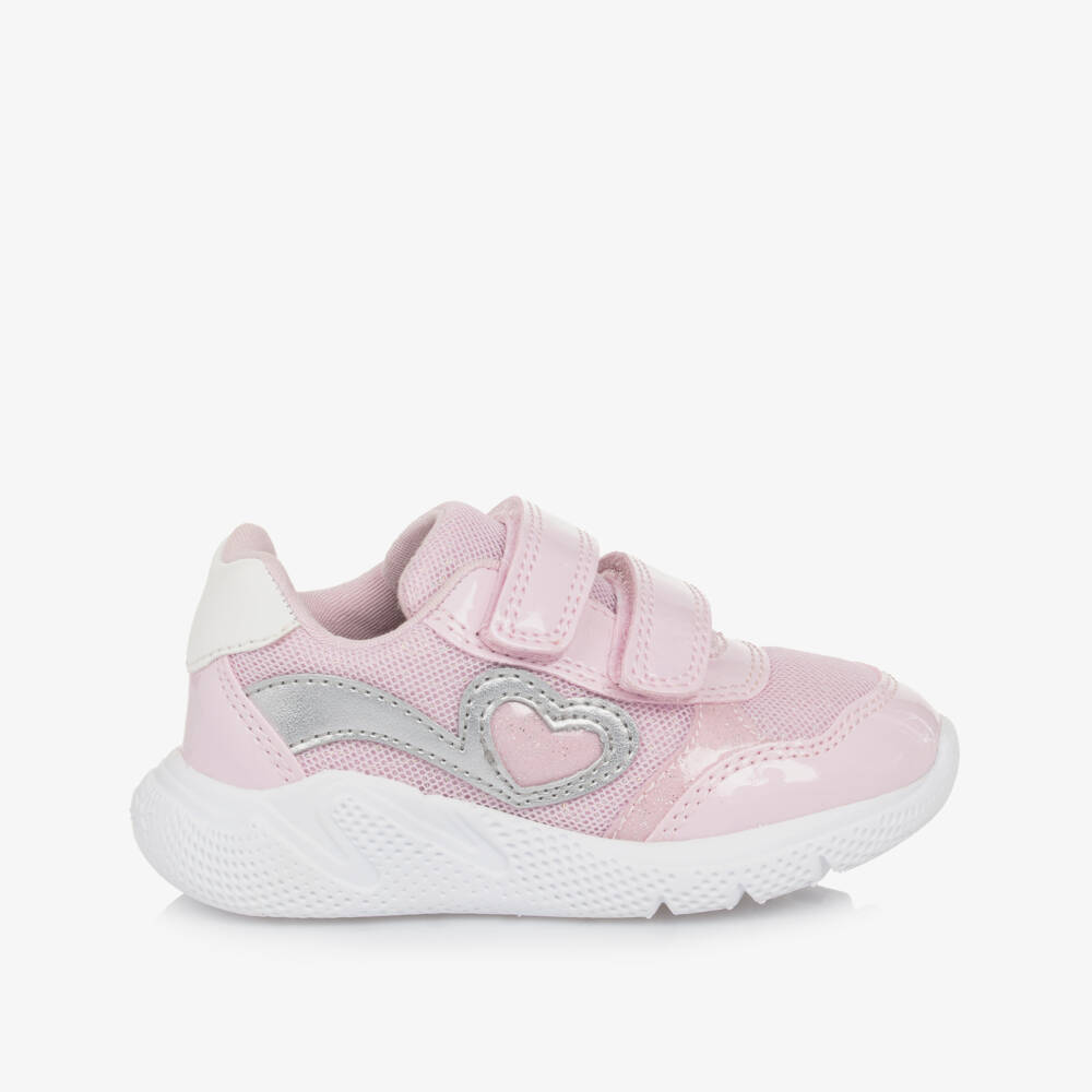 Geox-Girls Shimmery Pink Easy-Fit Sneakers | Childrensalon Outlet