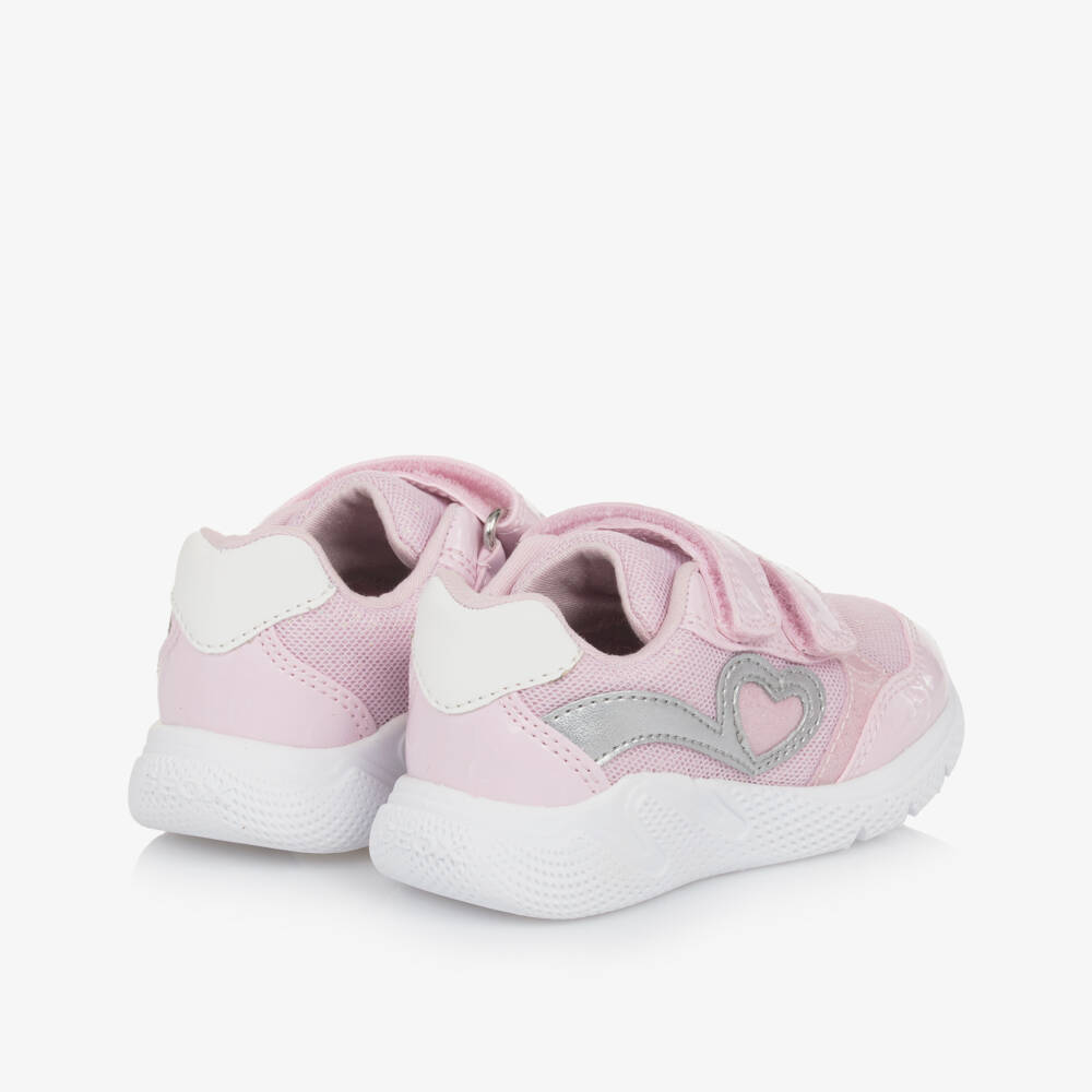 Geox-Girls Shimmery Pink Easy-Fit Sneakers | Childrensalon Outlet