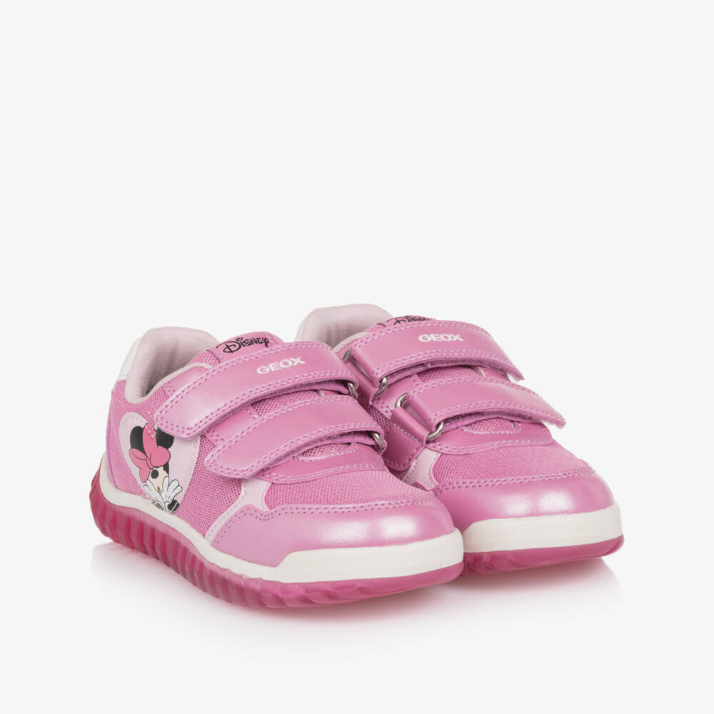 Geox-Girls Sparkling Pink Light-Up Sneakers | Childrensalon Outlet