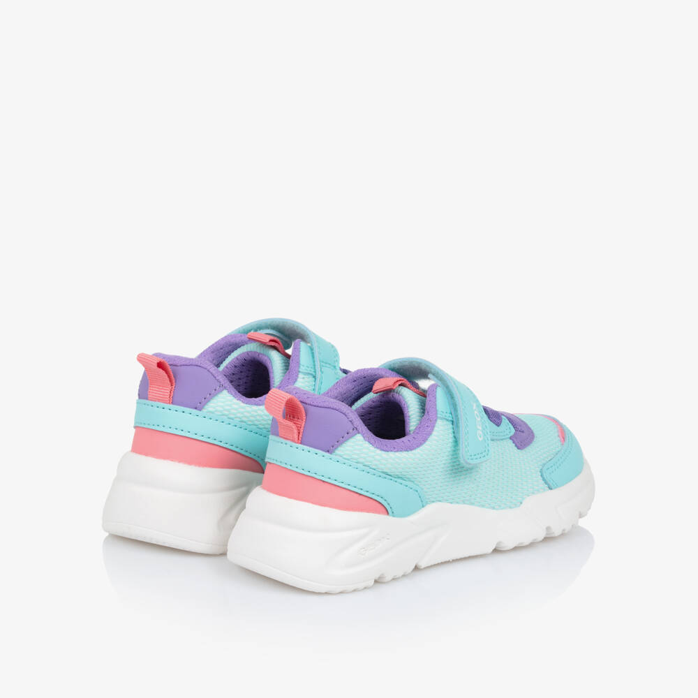 Geox-Girls Vibrant Blue Mesh Sneakers | Childrensalon Outlet