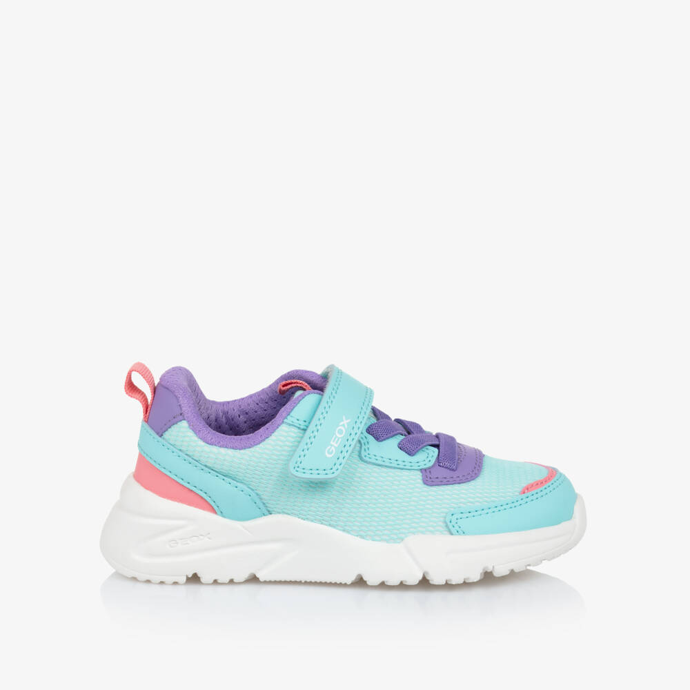 Geox-Girls Vibrant Blue Mesh Sneakers | Childrensalon Outlet