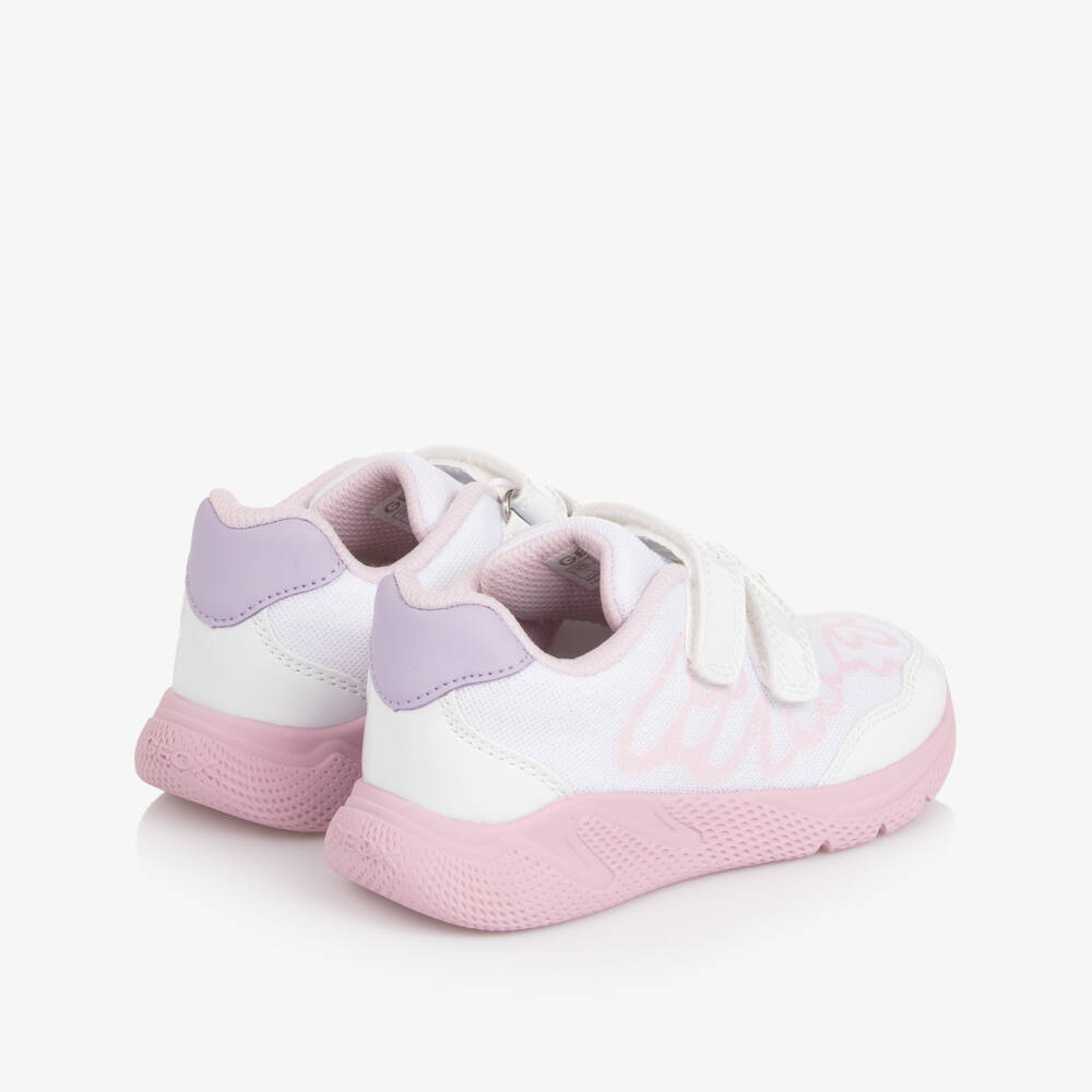 Geox-Girls White & Pink Mesh Butterfly Trainers | Childrensalon Outlet