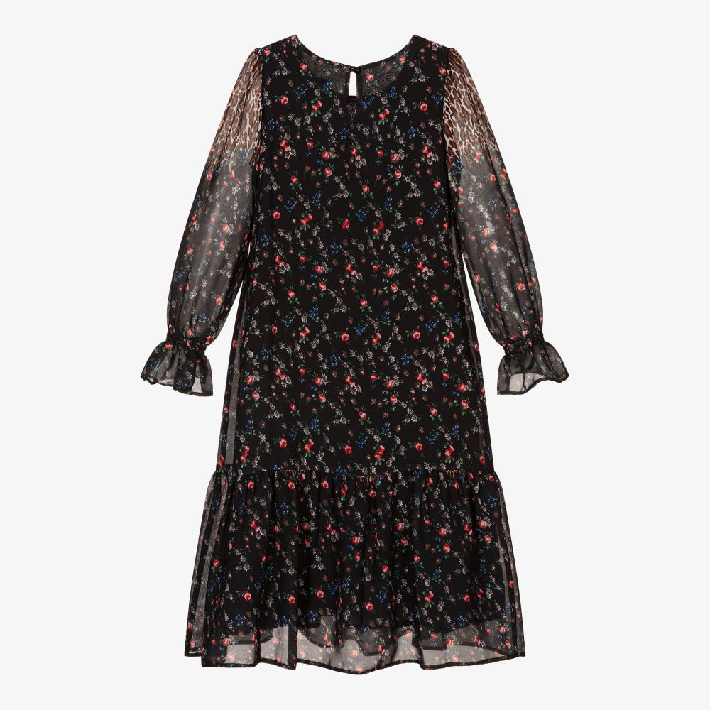 Giamo-Black Chiffon Maxi Dress | Childrensalon Outlet