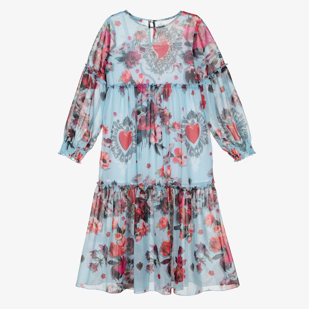 Giamo-Blue Floral Maxi Dress | Childrensalon Outlet