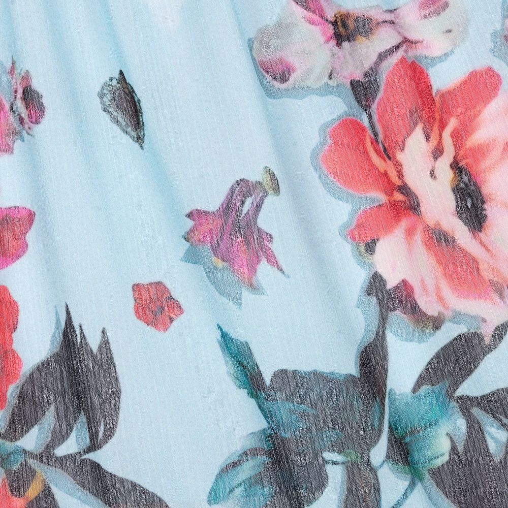 Giamo-Blue Floral Maxi Dress | Childrensalon Outlet