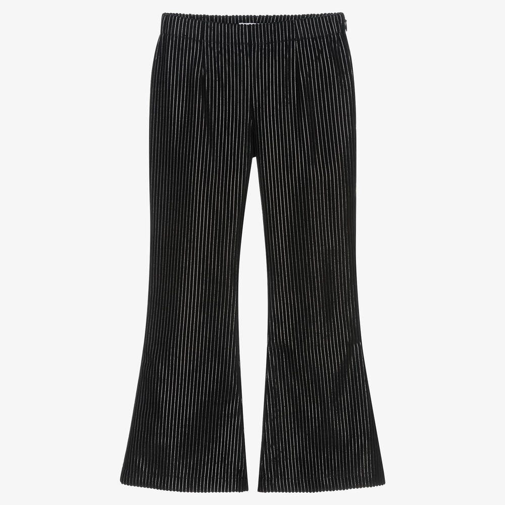 Giamo - Черные велюровые брюки для девочек  | Childrensalon