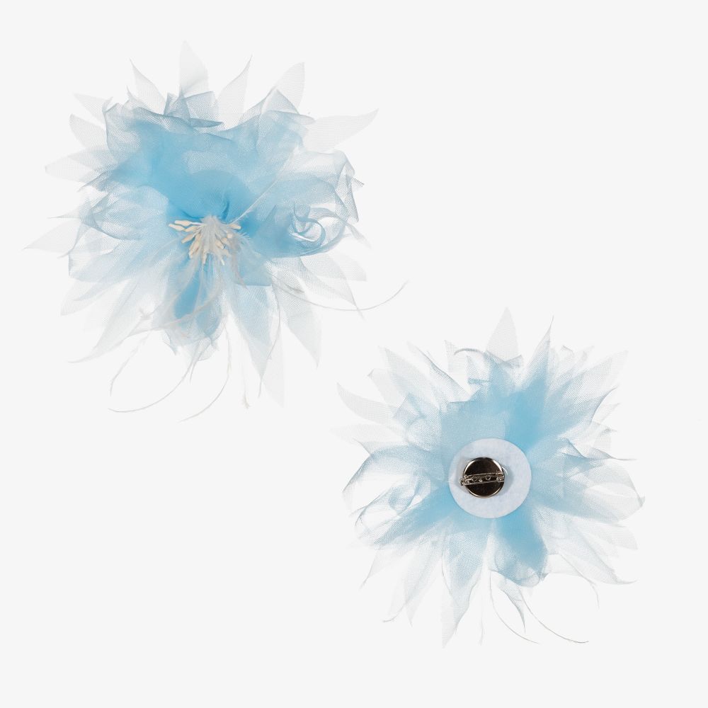 Giamo-Girls Blue Chiffon Dress | Childrensalon Outlet