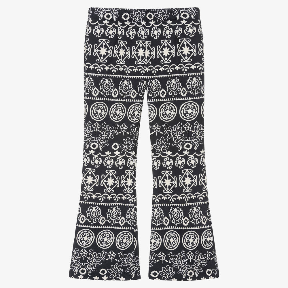 Giamo - Geblümte Jacquard-Hose (M) | Childrensalon