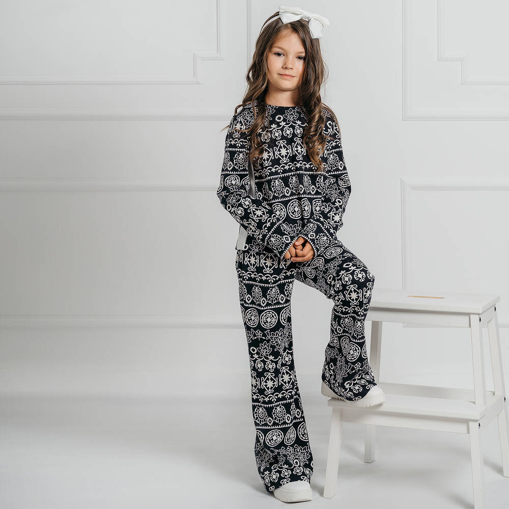 Giamo-Girls Floral Jacquard Top | Childrensalon Outlet