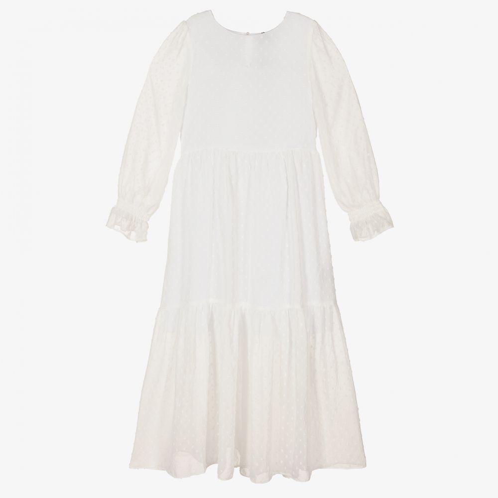 Giamo - Длинное кремовое платье для девочек | Childrensalon