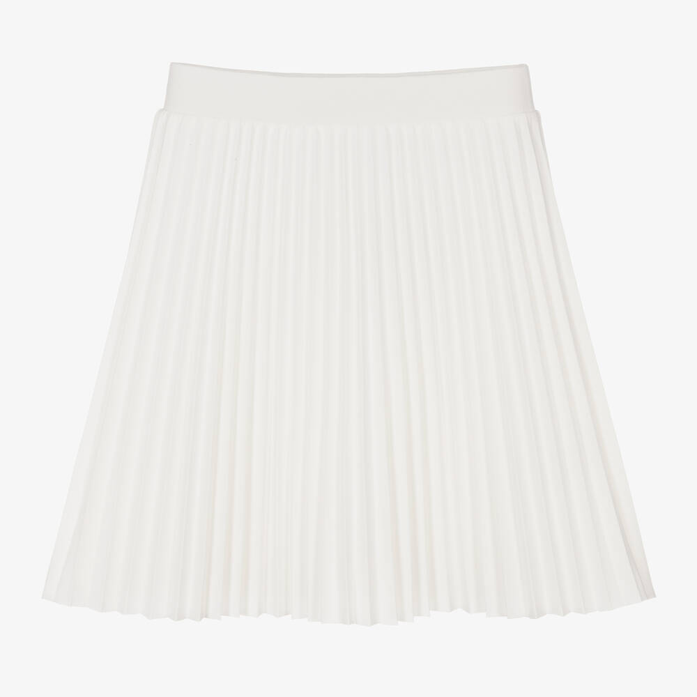 Giamo - Girls Ivory Pleated Skirt | Childrensalon