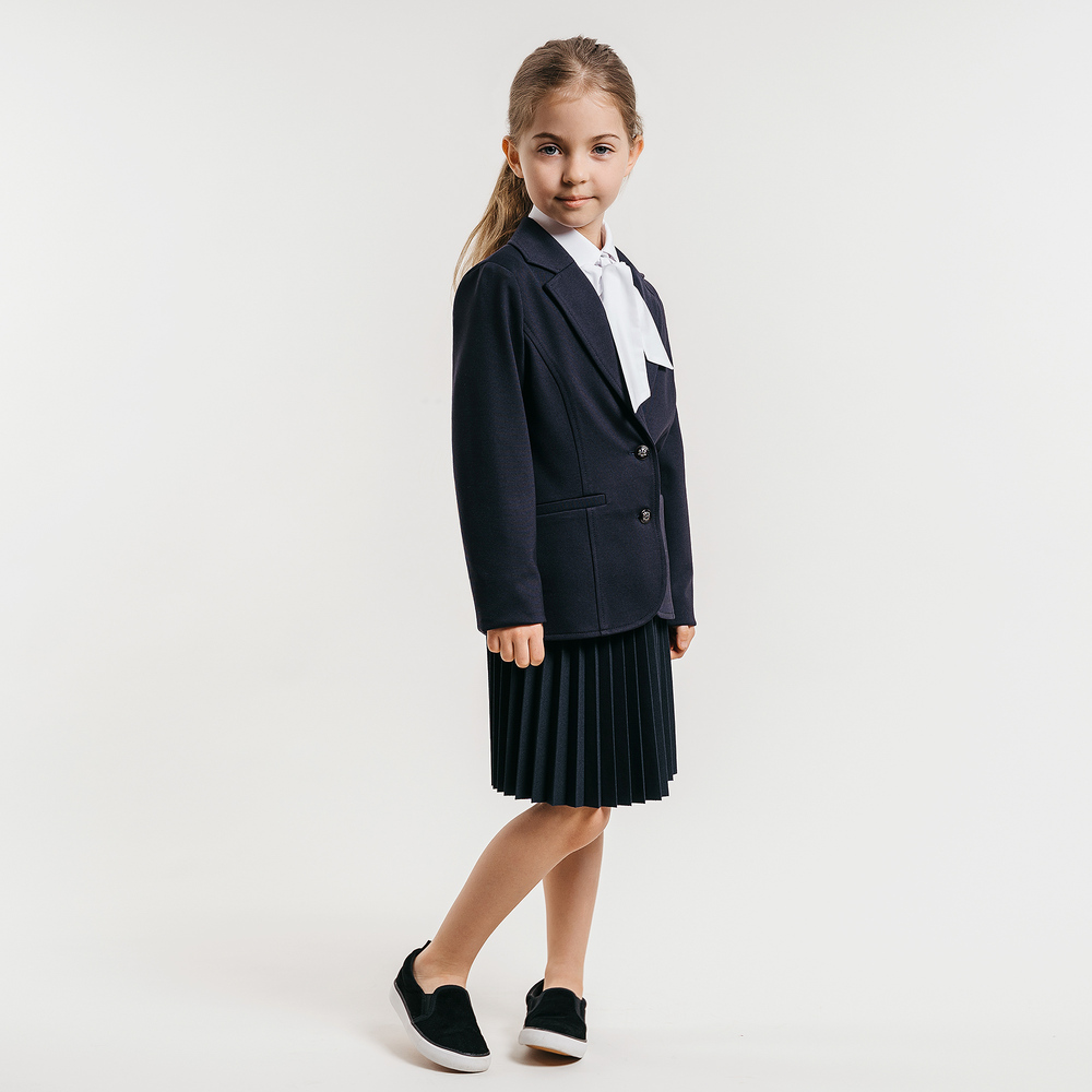 Girls navy top blue blazer