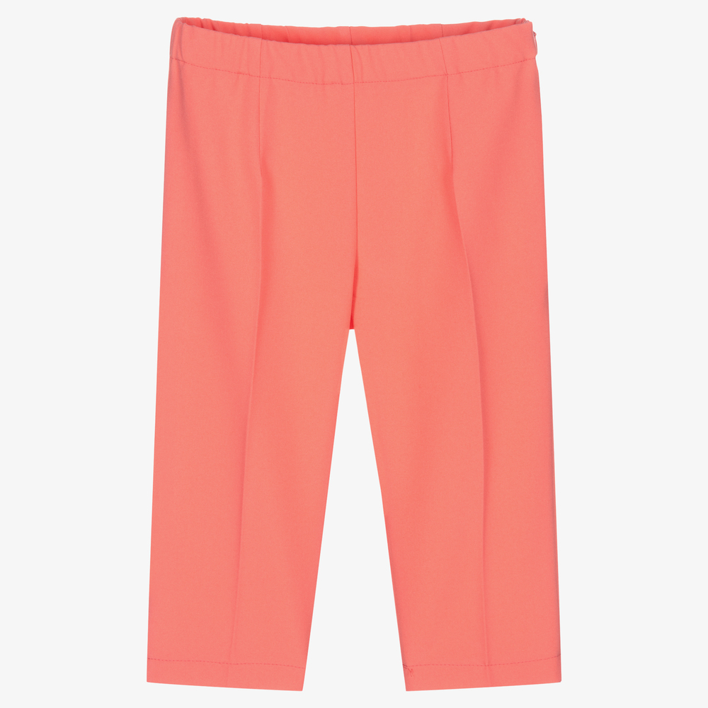 Giamo - Приталенные розовые брюки для девочек | Childrensalon