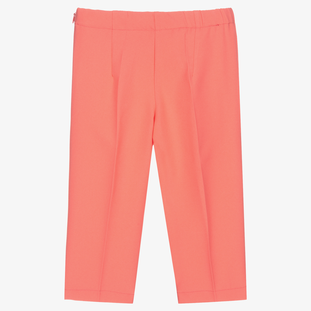 Giamo-Girls Pink Tailored Trousers | Childrensalon Outlet