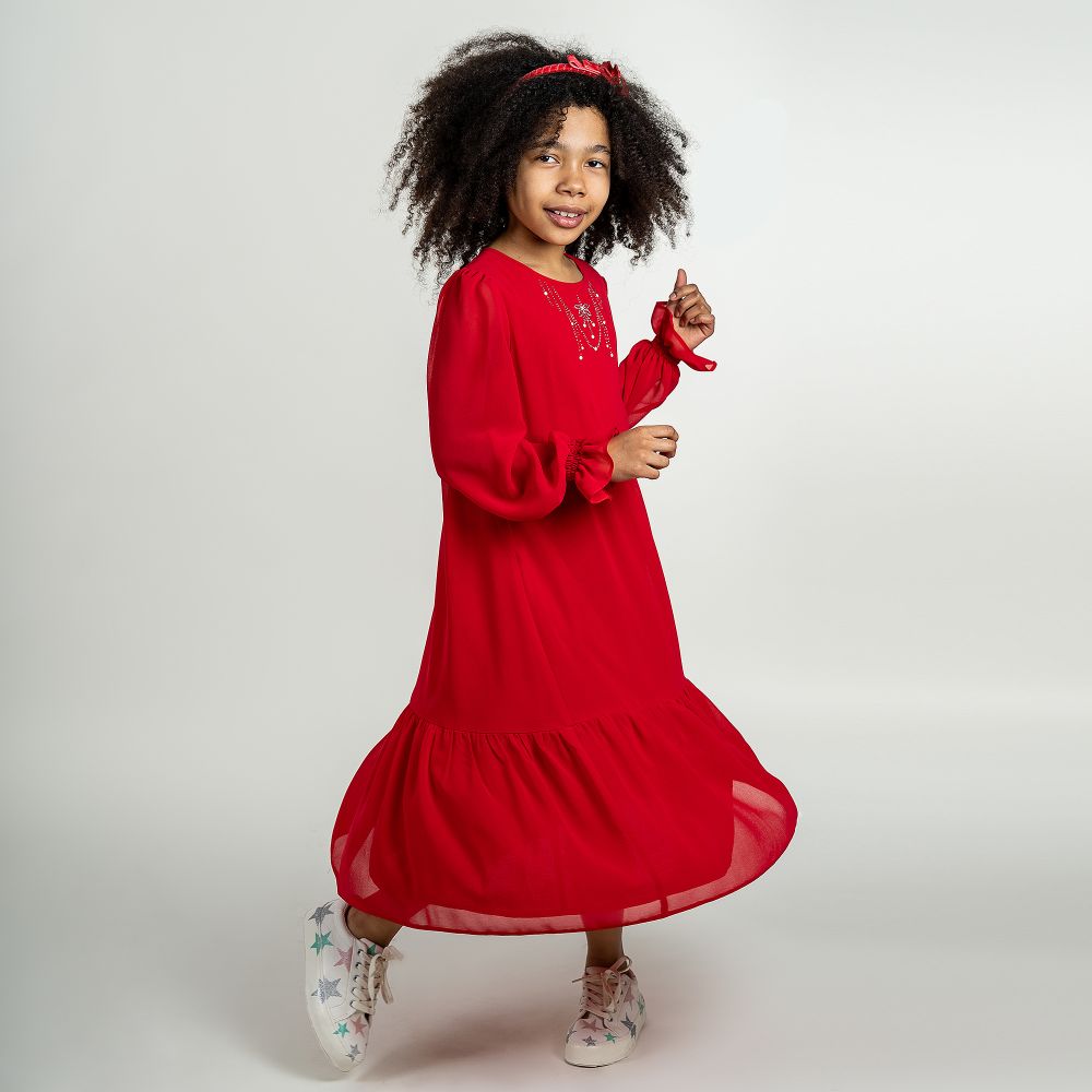Girls chiffon maxi dress discount
