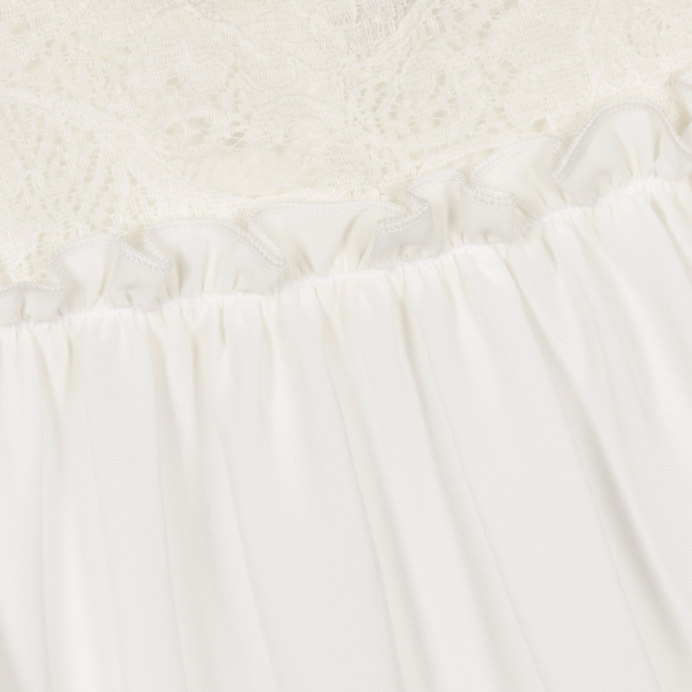 Giamo-Girls White Chiffon Blouse | Childrensalon Outlet