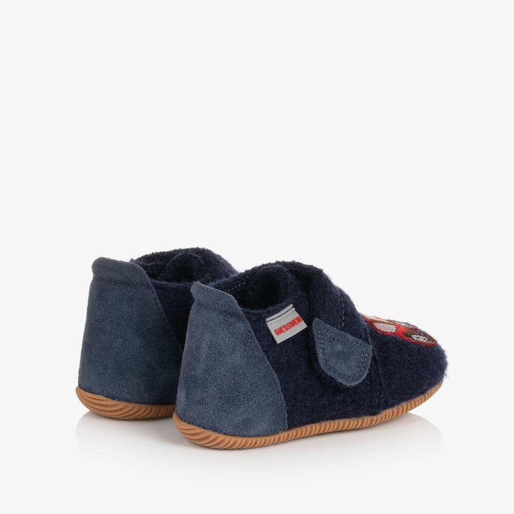 Giesswein Chaussons bleus Tracteur Gar on Childrensalon Outlet