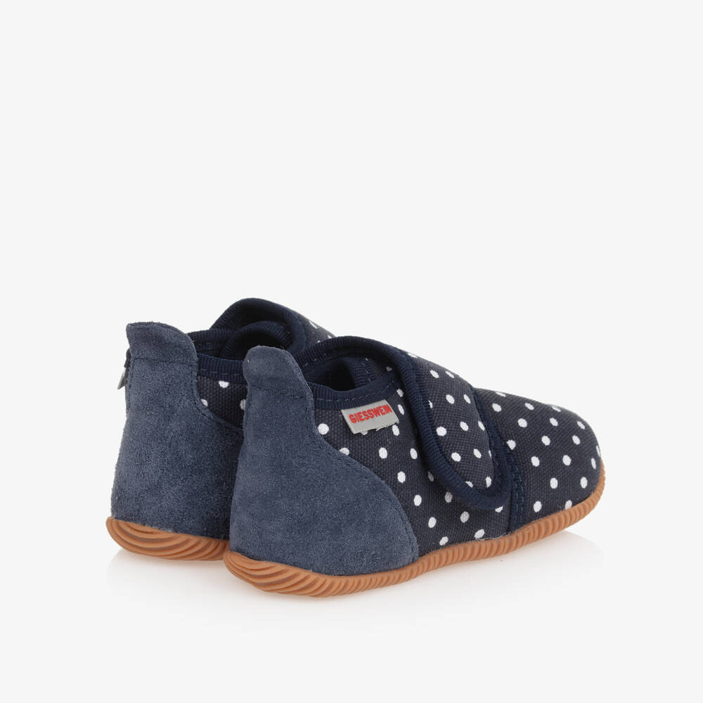 جيسفاين-شبشب سليبر منقط بشريط لاصق لون كحلي  | Childrensalon Outlet