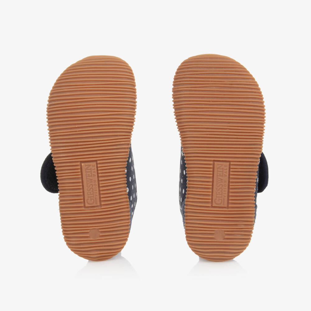 جيسفاين-شبشب سليبر منقط بشريط لاصق لون كحلي  | Childrensalon Outlet