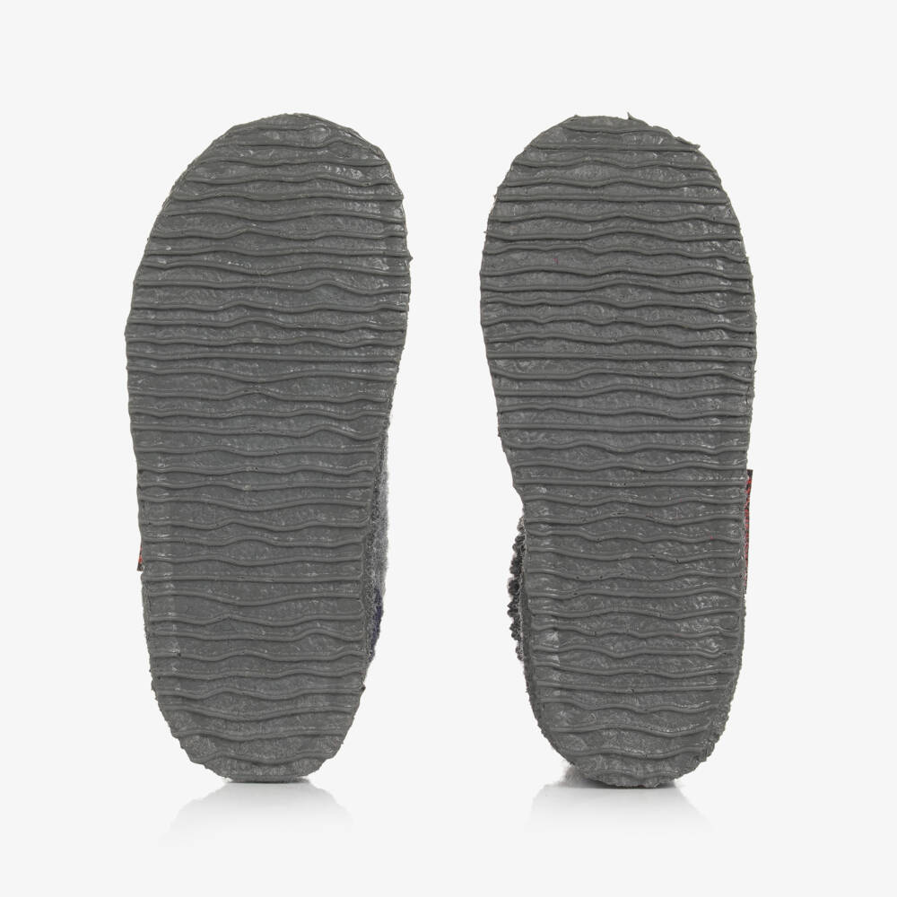 Giesswein-Grey Wool Boot Slippers | Childrensalon Outlet