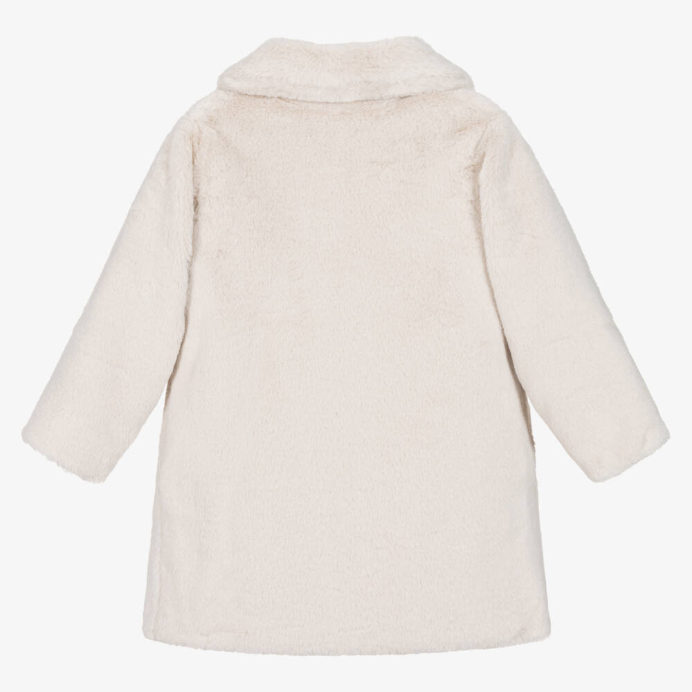 PAZ Rodríguez-Girls Beige Faux Fur Coat | Childrensalon Outlet