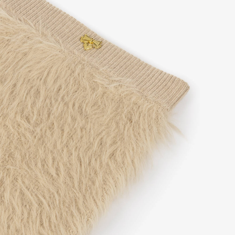 Angel's Face-Girls Beige Knitted Faux Fur Skirt | Childrensalon Outlet