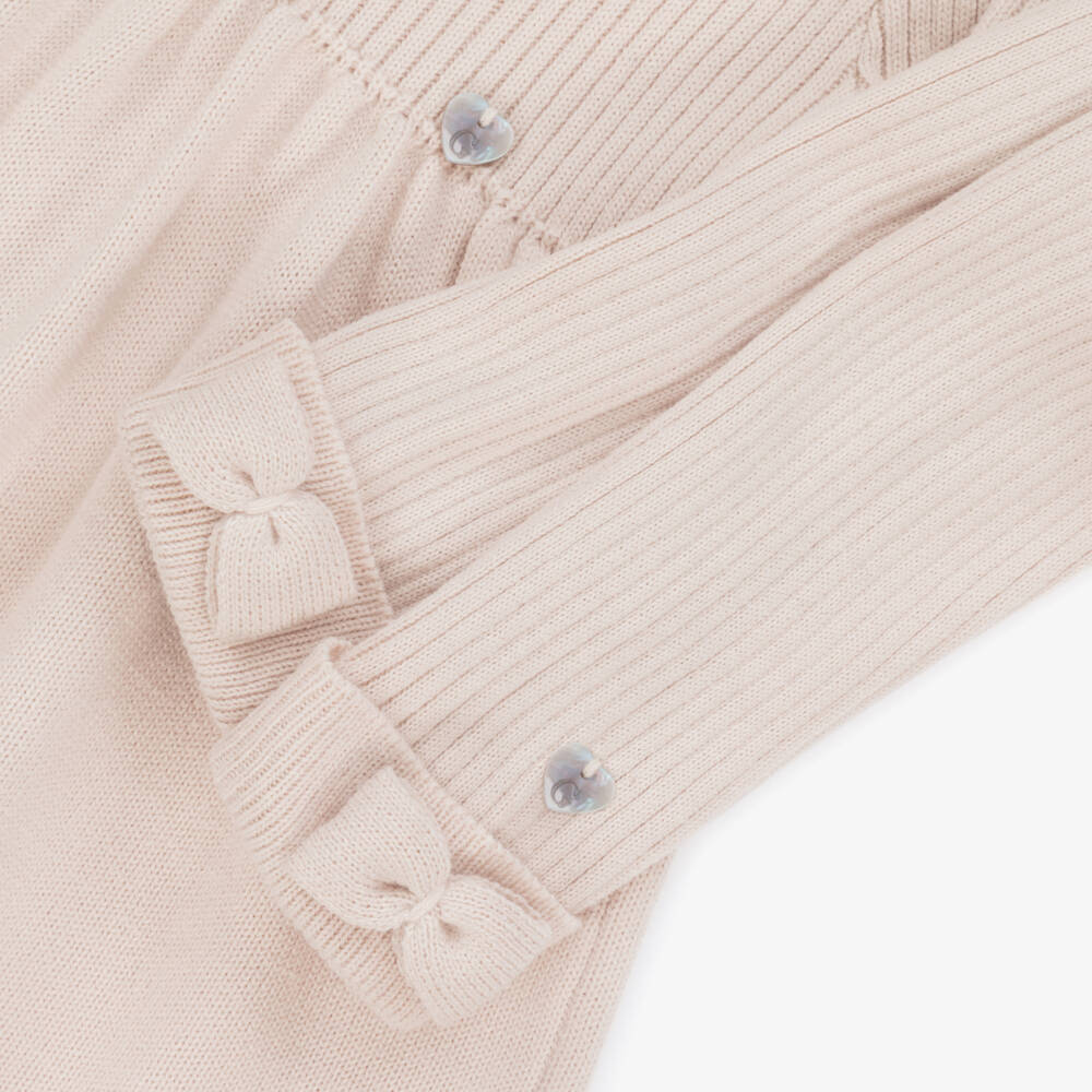 Artesanía Granlei-Girls Beige Ribbed Knit Leggings Set | Childrensalon Outlet