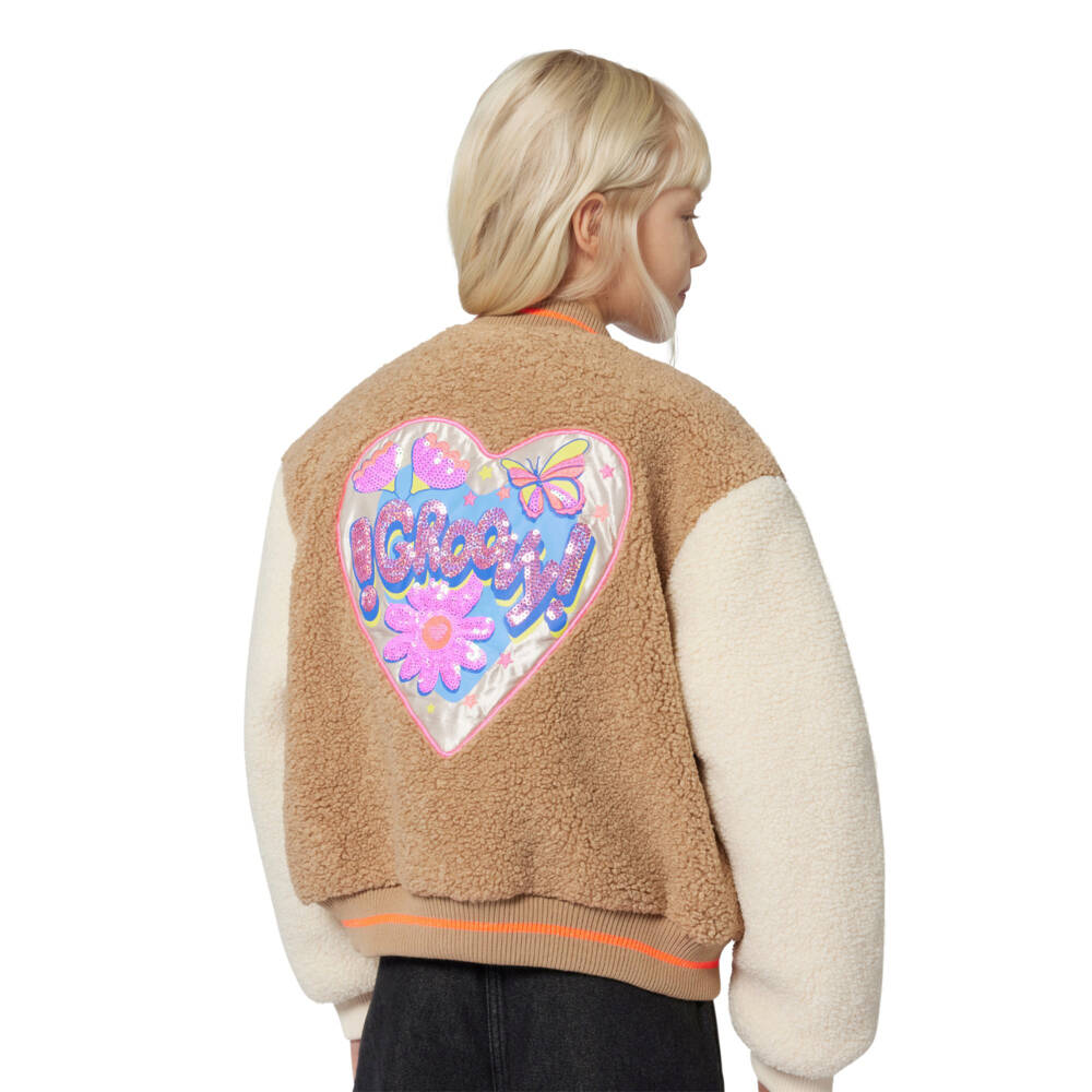 Billieblush-Girls Beige Sherpa Short Jacket | Childrensalon Outlet