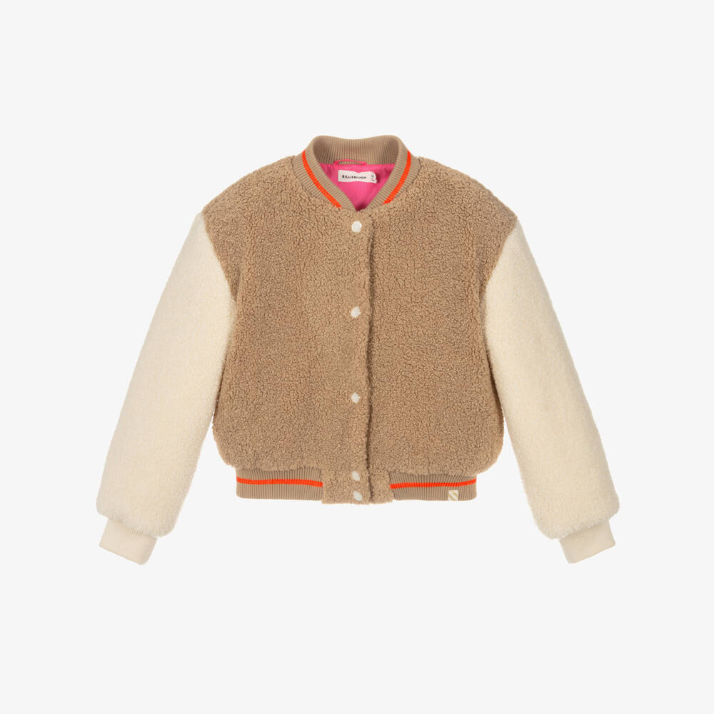 Billieblush-Girls Beige Sherpa Short Jacket | Childrensalon Outlet