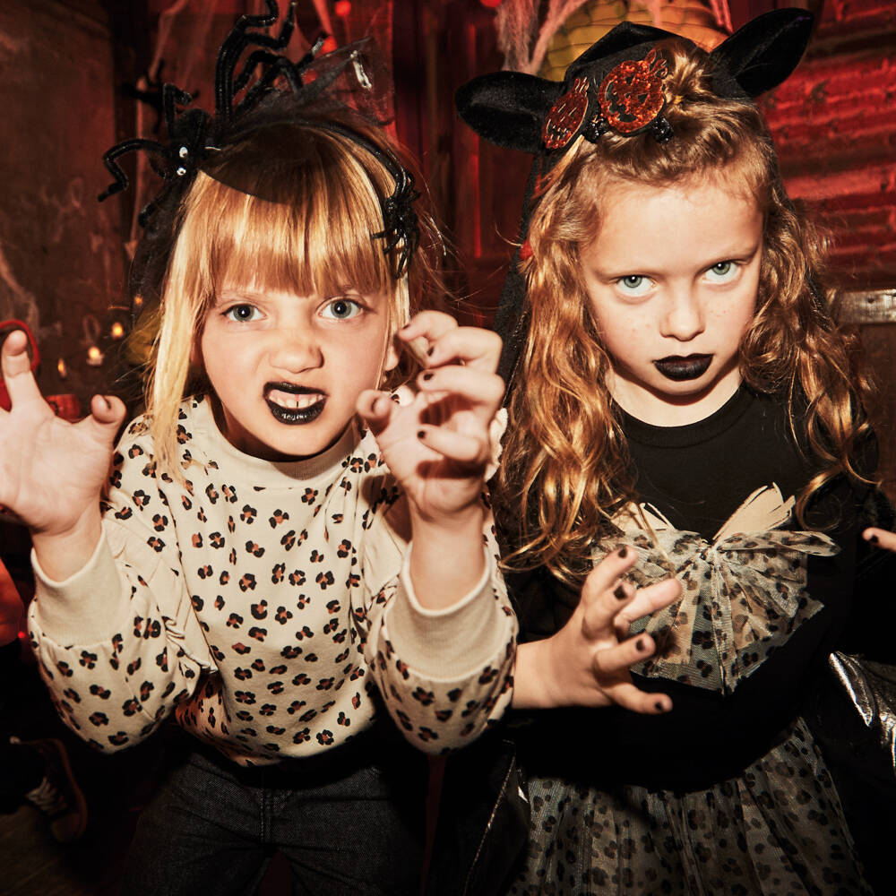 Mayoral-Girls Black & Beige Leopard Print Tulle Skirt Set | Childrensalon Outlet