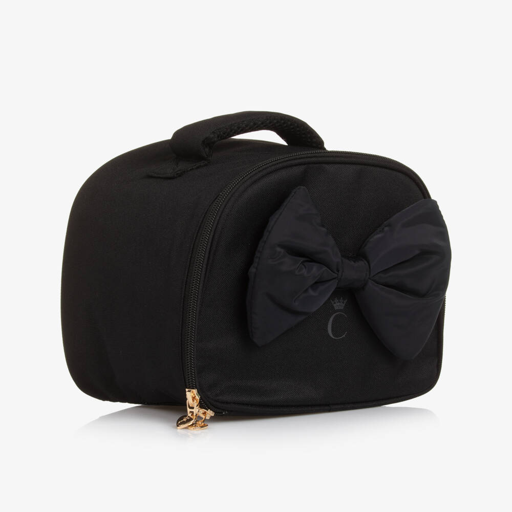 Caramelo Kids-Girls Black Bow Lunch Bag (25cm) | Childrensalon Outlet
