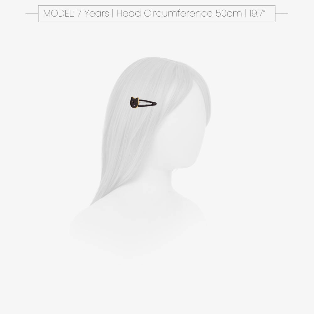 Bonpoint-Girls Black Cat Hairclips (2 Pack) | Childrensalon Outlet