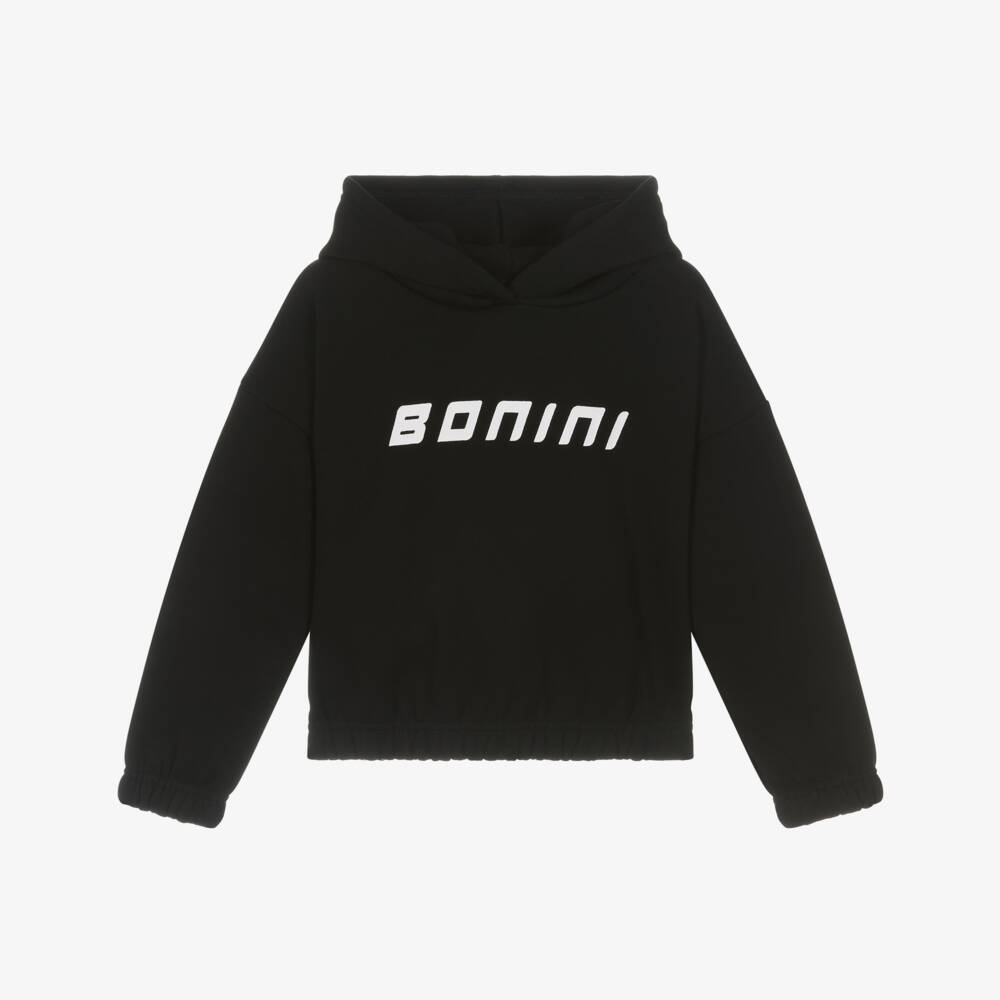 A Dee-Girls Black Cotton Boxy Fit Hoodie | Childrensalon Outlet