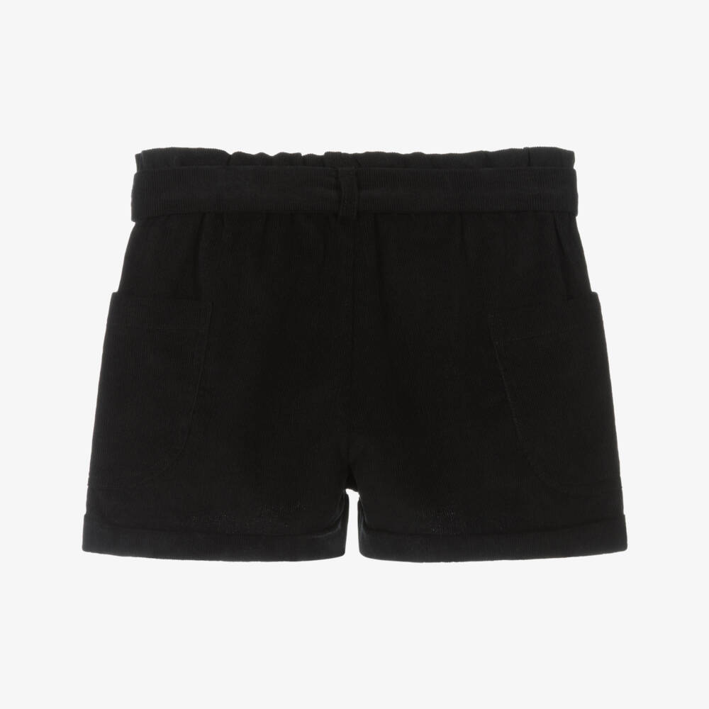 Dr. Kid-Girls Black Cotton Corduroy Shorts | Childrensalon Outlet