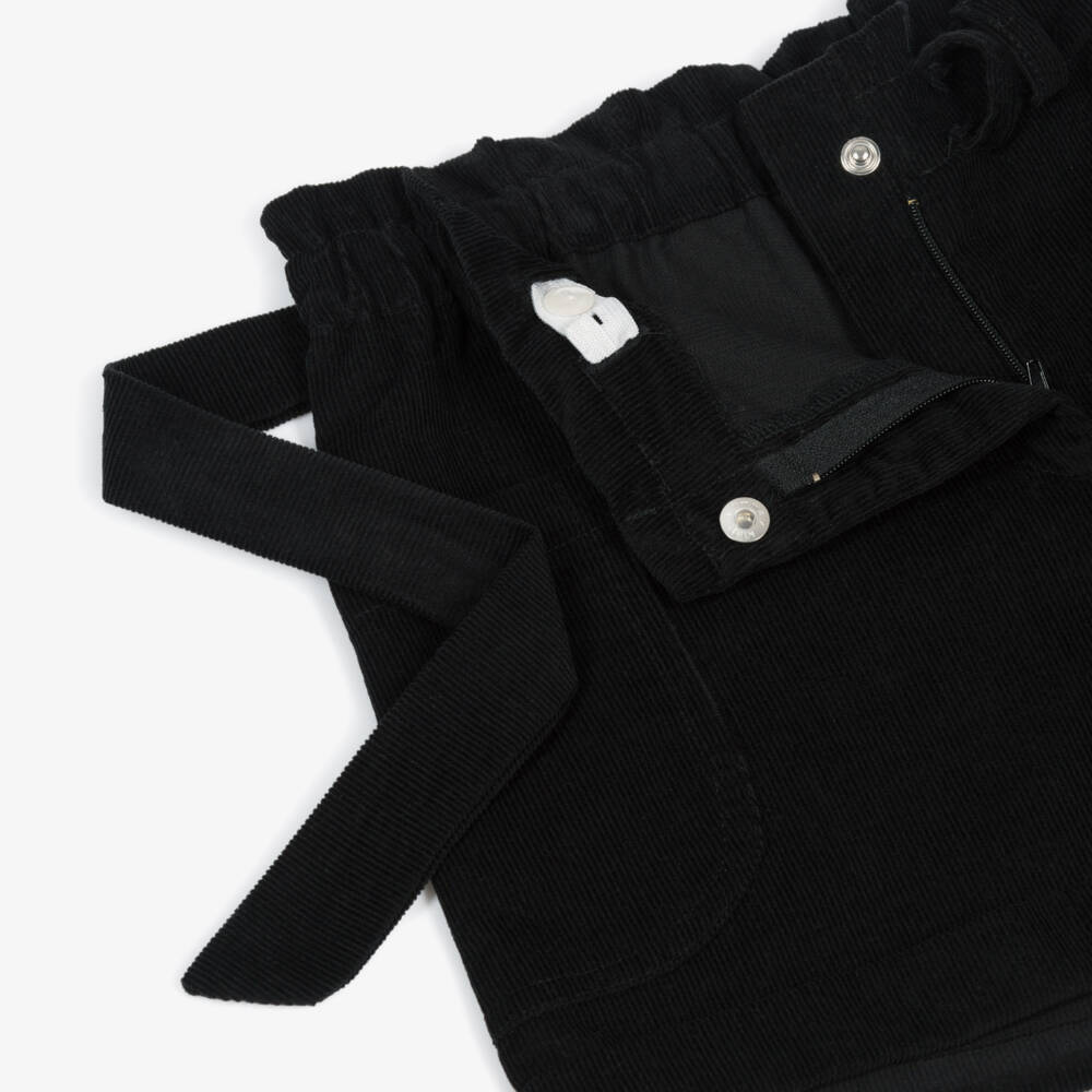 Dr. Kid-Girls Black Cotton Corduroy Shorts | Childrensalon Outlet