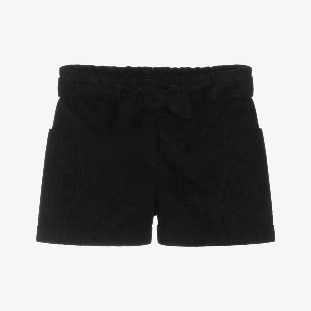 Dr. Kid-Girls Black Cotton Corduroy Shorts | Childrensalon Outlet