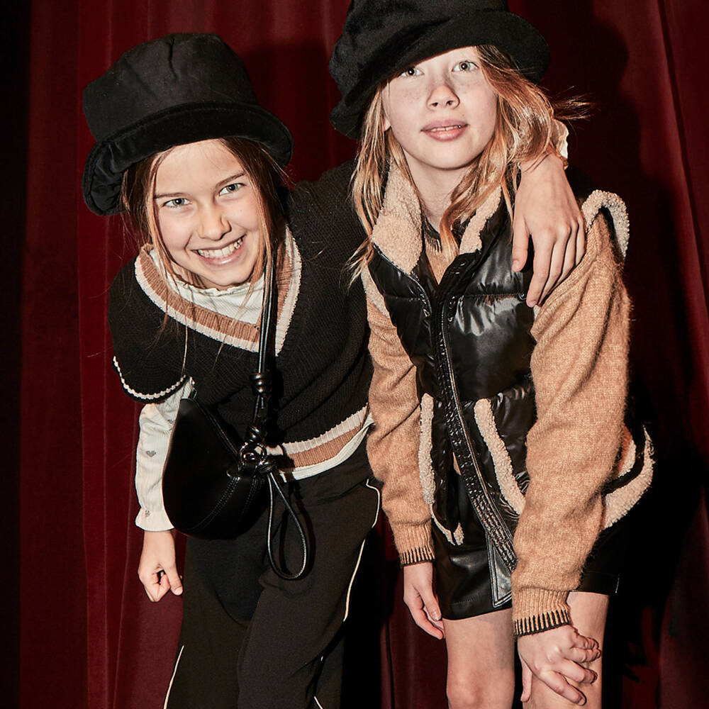 Mayoral-Girls Black Cotton Knit Slipover Top | Childrensalon Outlet