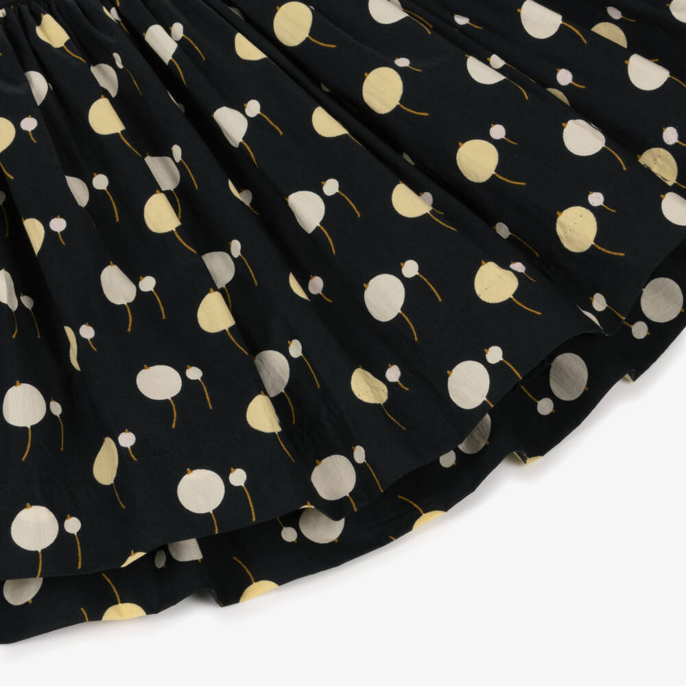 Bonpoint-Girls Black Cotton Poplin Skirt with Cherry Print | Childrensalon Outlet