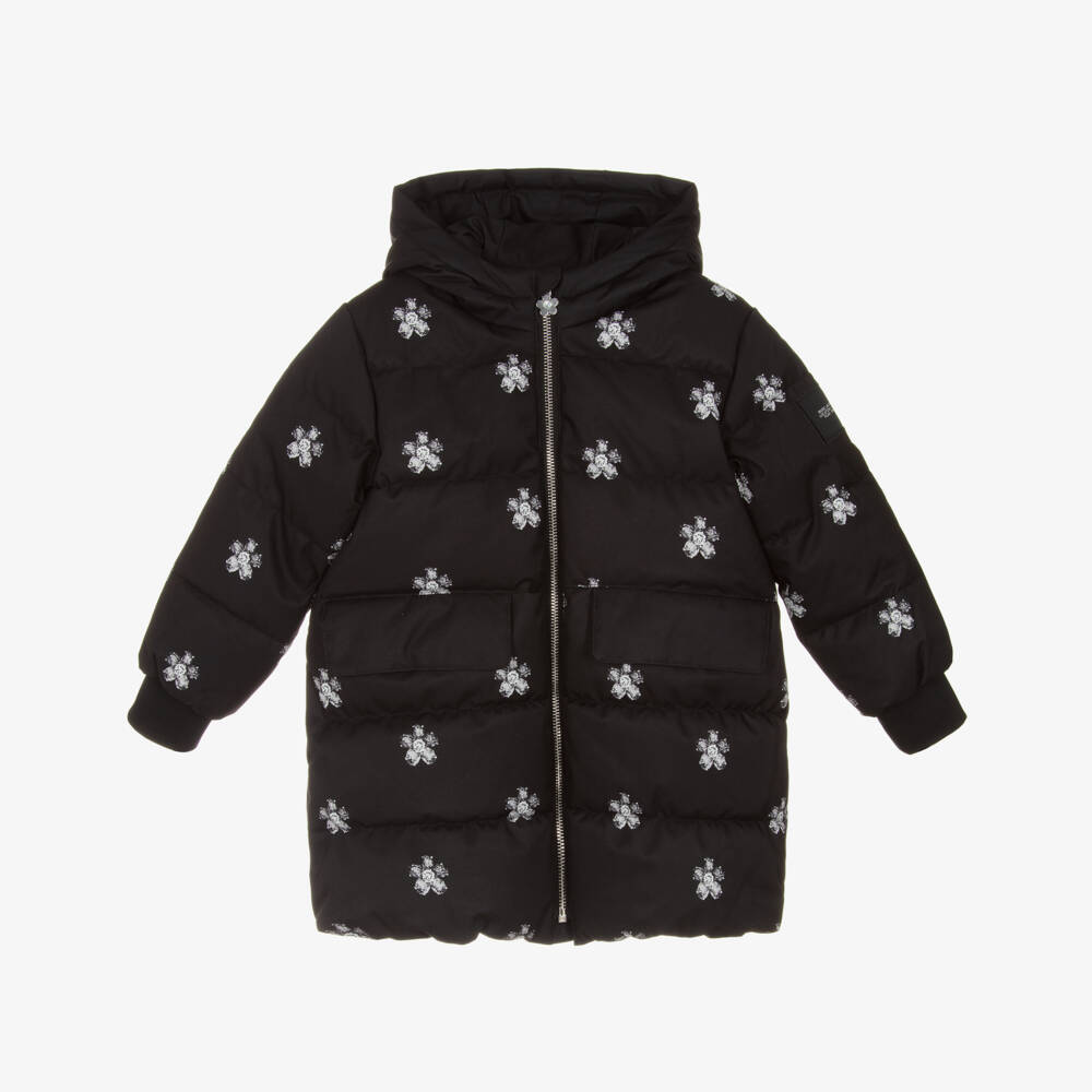 MARC JACOBS-Girls Black Daisy Print Padded Coat | Childrensalon Outlet