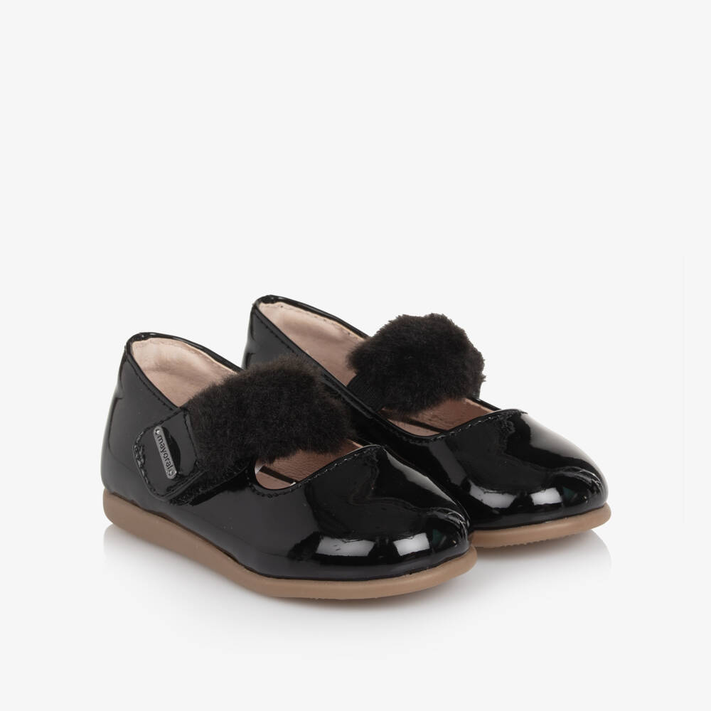 Mayoral-Girls Black Faux Patent Leather Bar Shoes | Childrensalon Outlet
