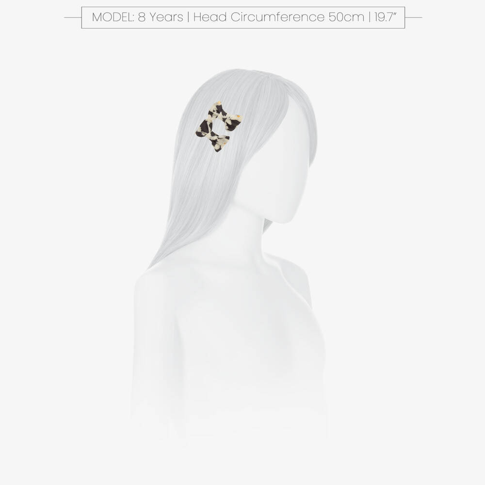 Bonpoint-Girls Black Floral Hair Clips (2 Pack) | Childrensalon Outlet