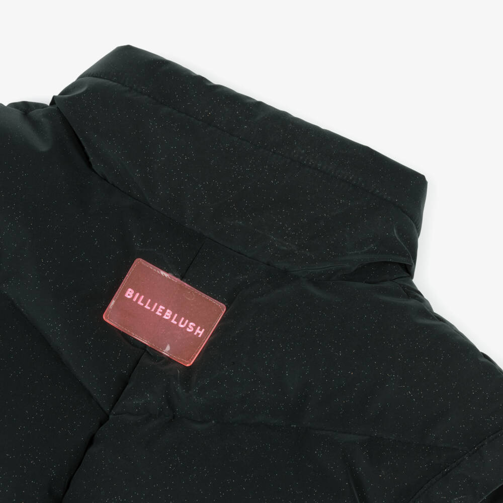 Billieblush-Girls Black Glittery Puffer Gilet | Childrensalon Outlet
