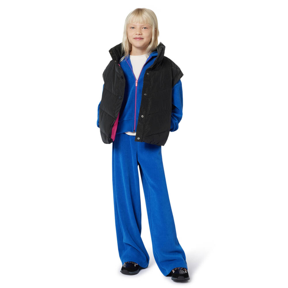 Billieblush-Girls Black Glittery Puffer Gilet | Childrensalon Outlet